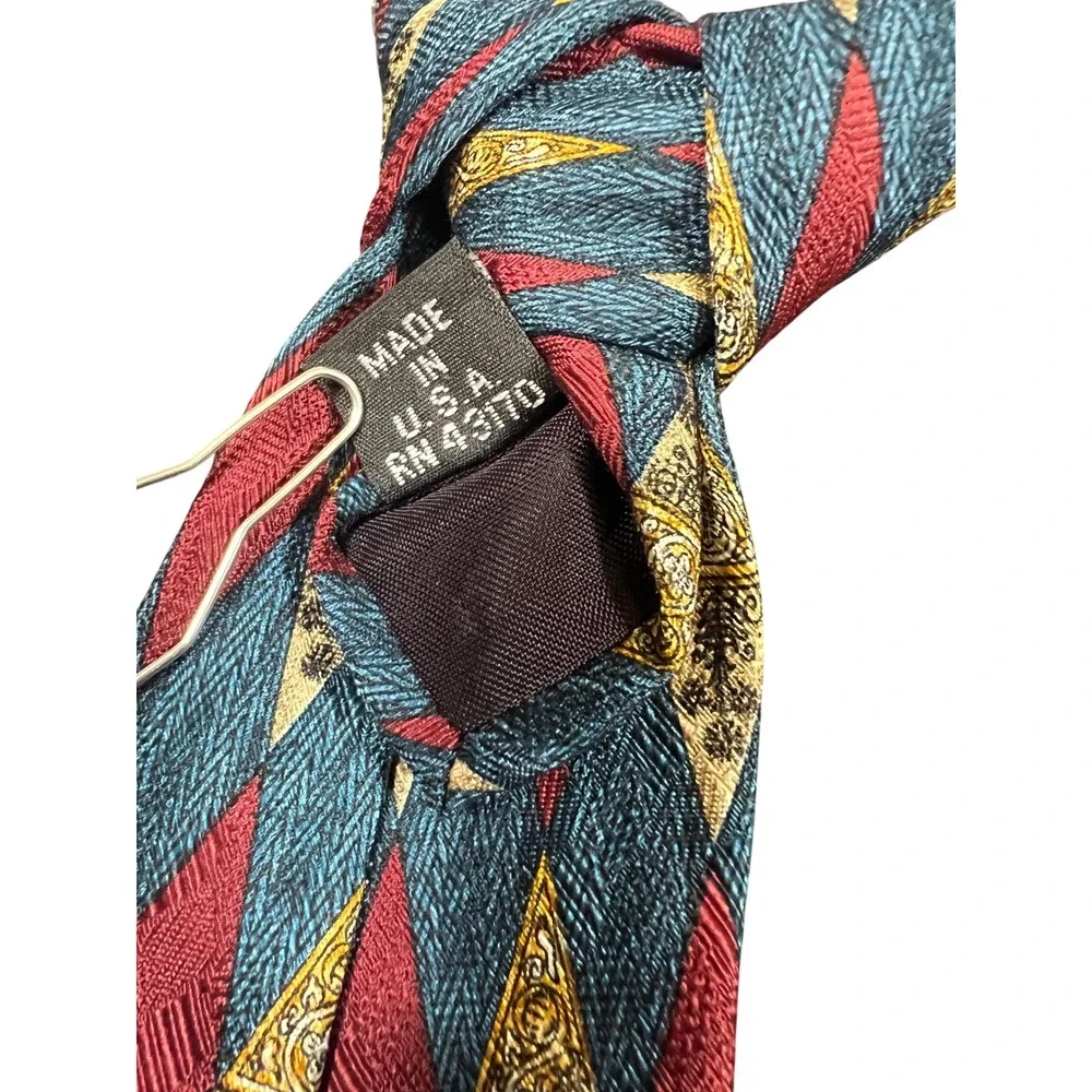 Geoffrey Beene Silk Necktie Diamond Pattern Classic Men's Fashion Tie‎